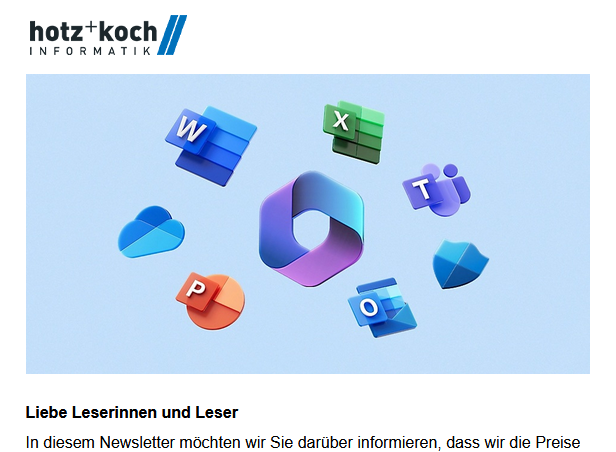 Preisanpassung bei Microsoft 365: Wir geben die Vorteile an Sie weiter